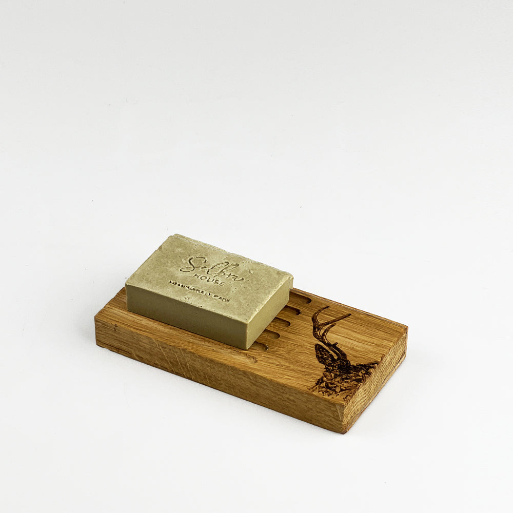 Stag Prince Oak Soap Dish & Soap Set