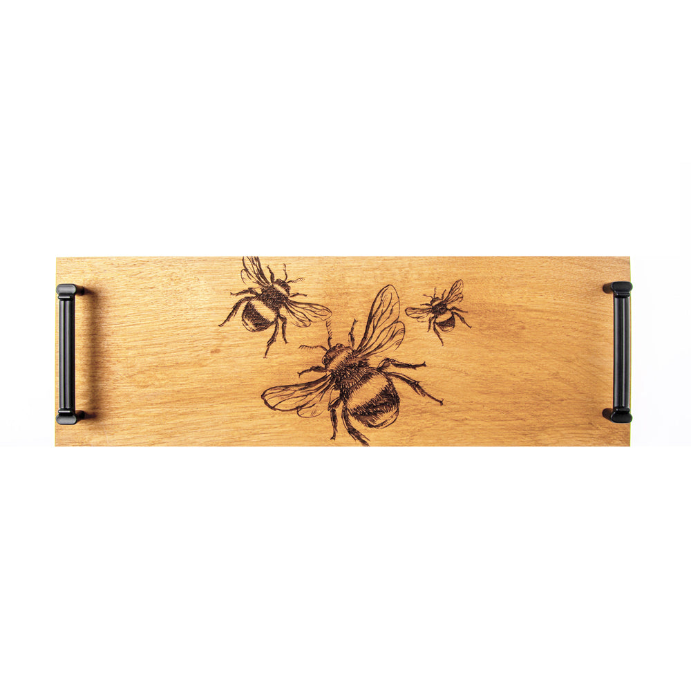 Bee Oak Serving Tray
