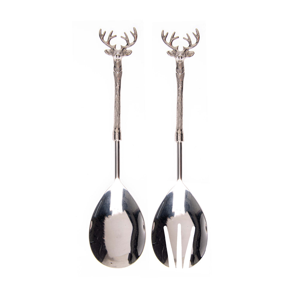 Stag Salad Server Set