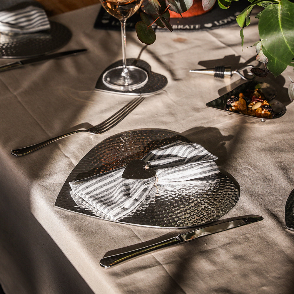 Hand Hammered Hearts - Set of 6