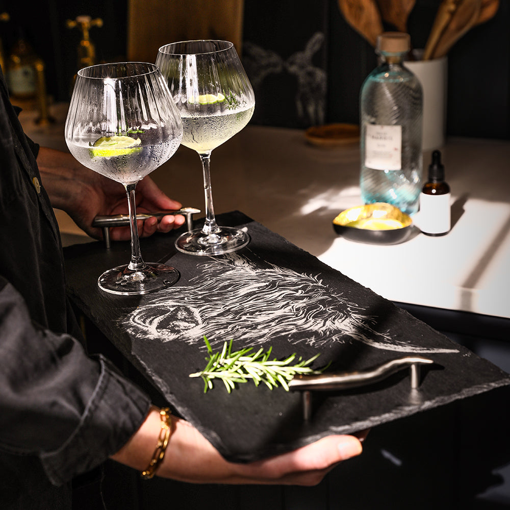 Highland Cow Slate Serving Tray - Large