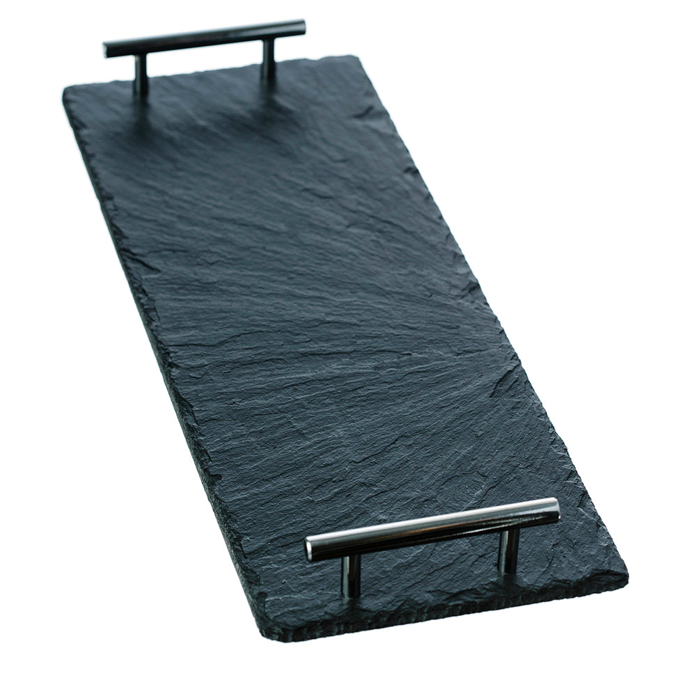 Plain Handle Slate Serving Tray - Small
