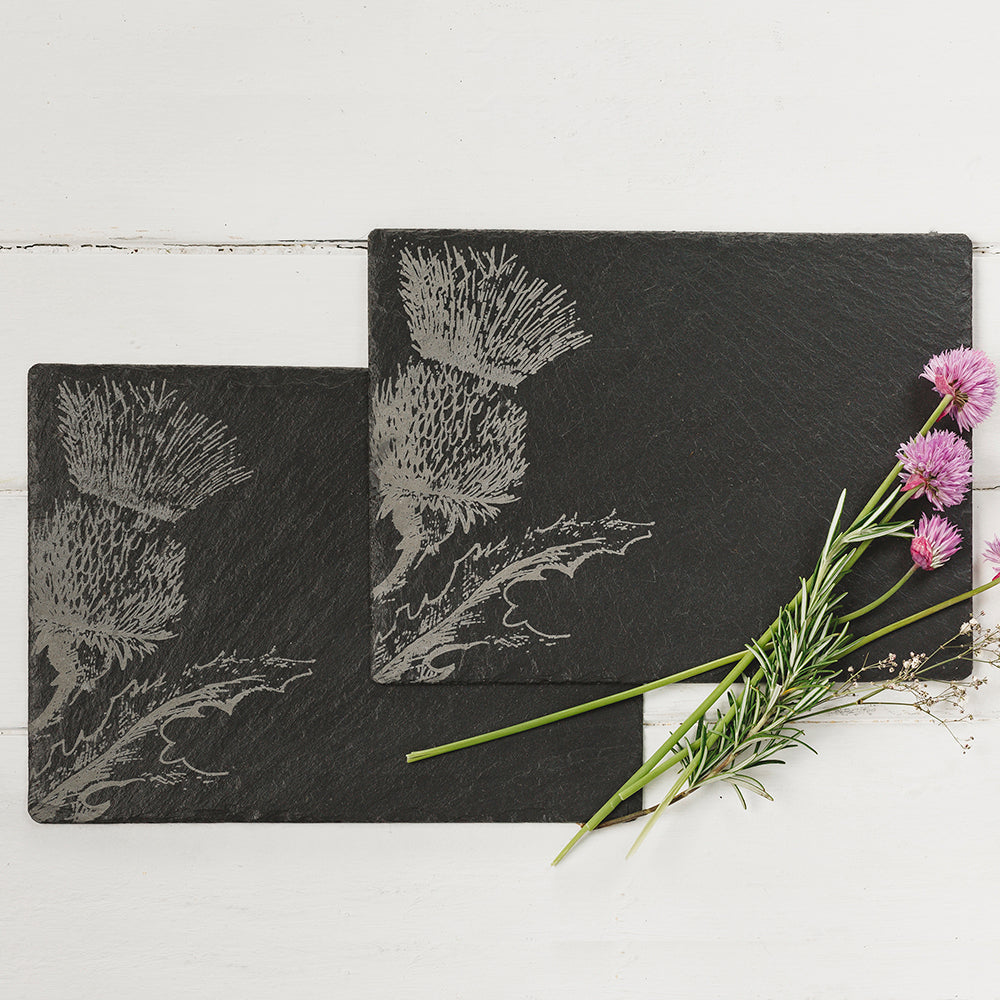 Thistle Slate Place Mats - Set of 2