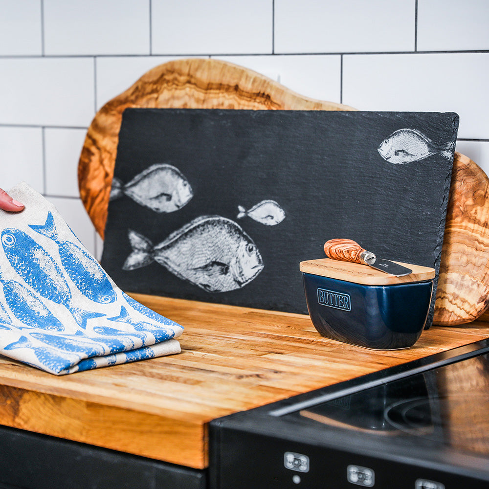 Fish Repeat Slate Table Runner