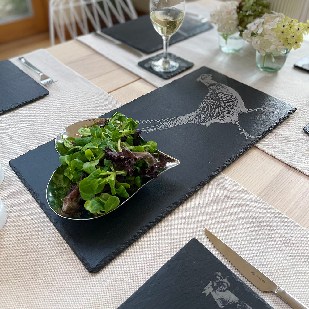 Pheasant Slate Table Runner