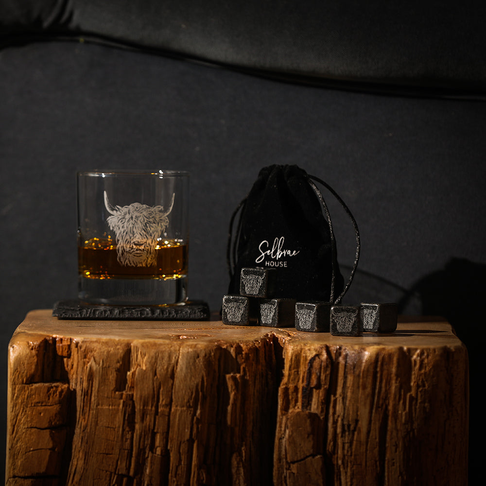 Highland Cow Whisky Stones - Set of 6