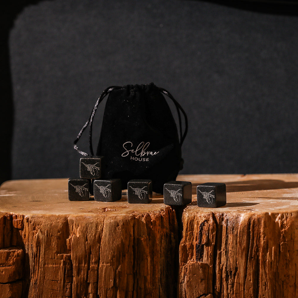 Texas Longhorn Whisky Stones - Set of 6