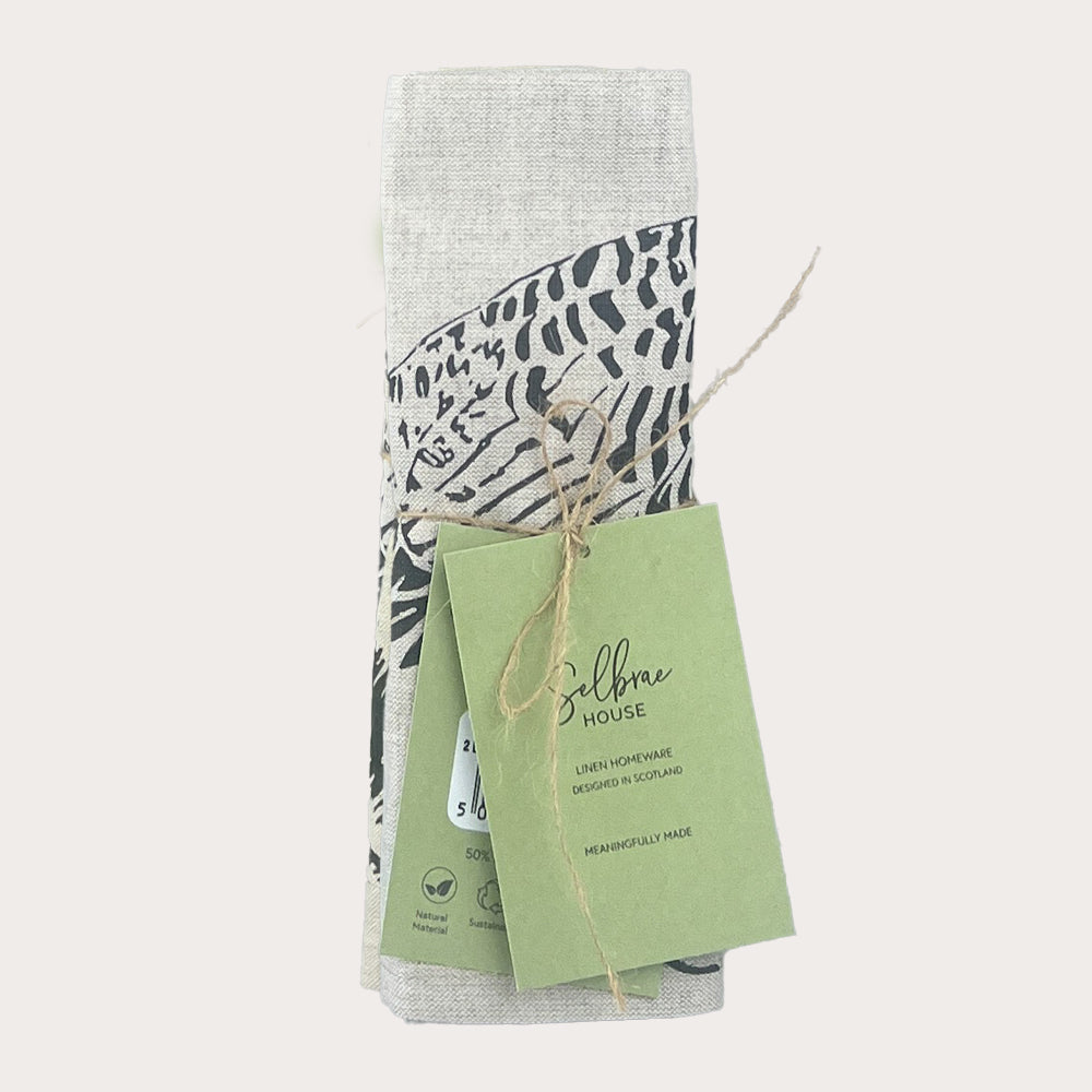 Pheasant Linen Napkins - Set of 2