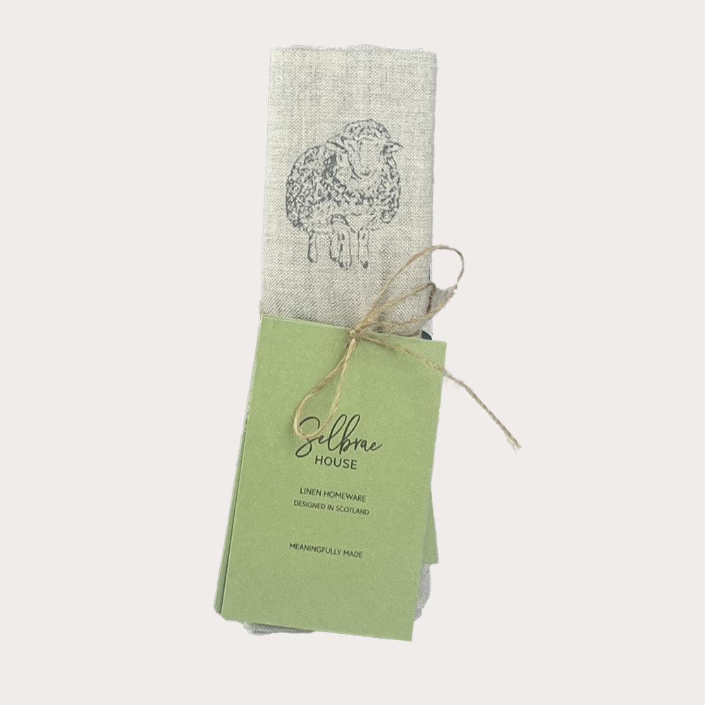 Sheep Linen Tea Towel