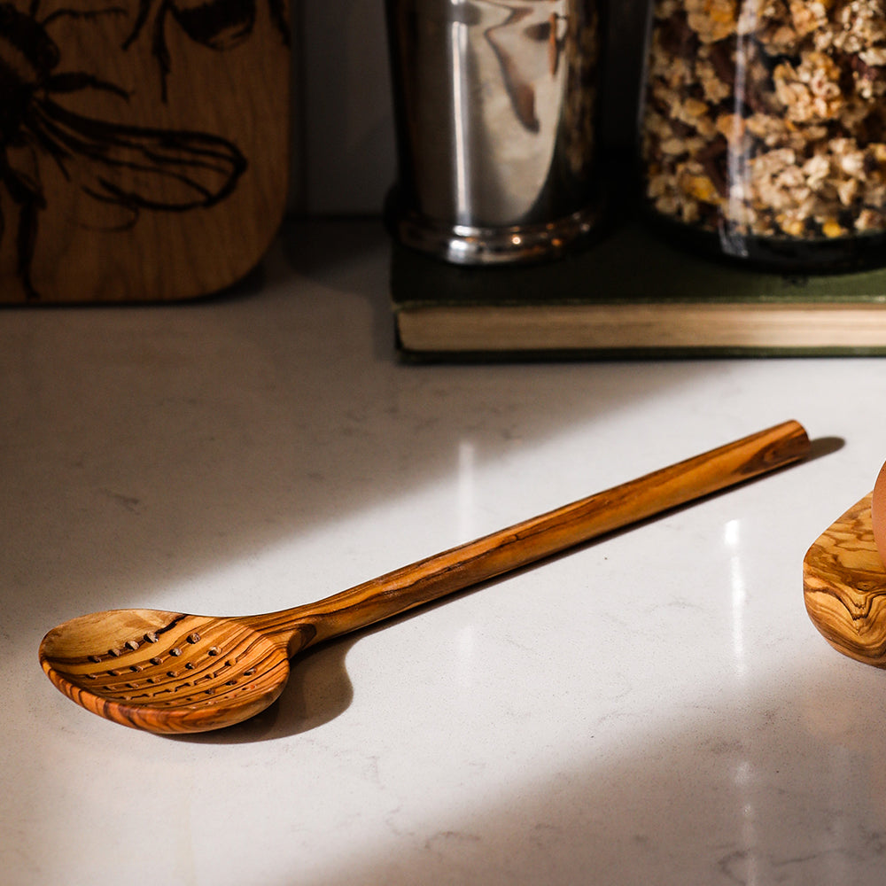 Olive Wood Slotted Spoon