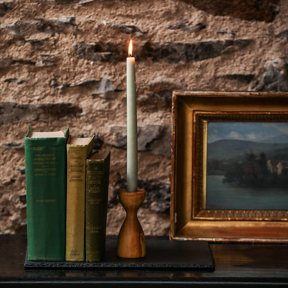 Olive Wood Candlestick Holder - Medium