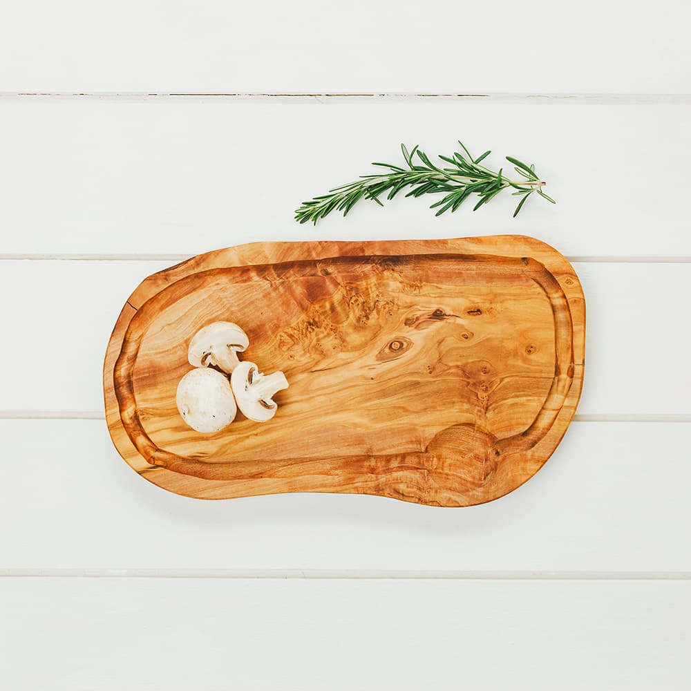 Olive Wood Carving Board (With Groove)