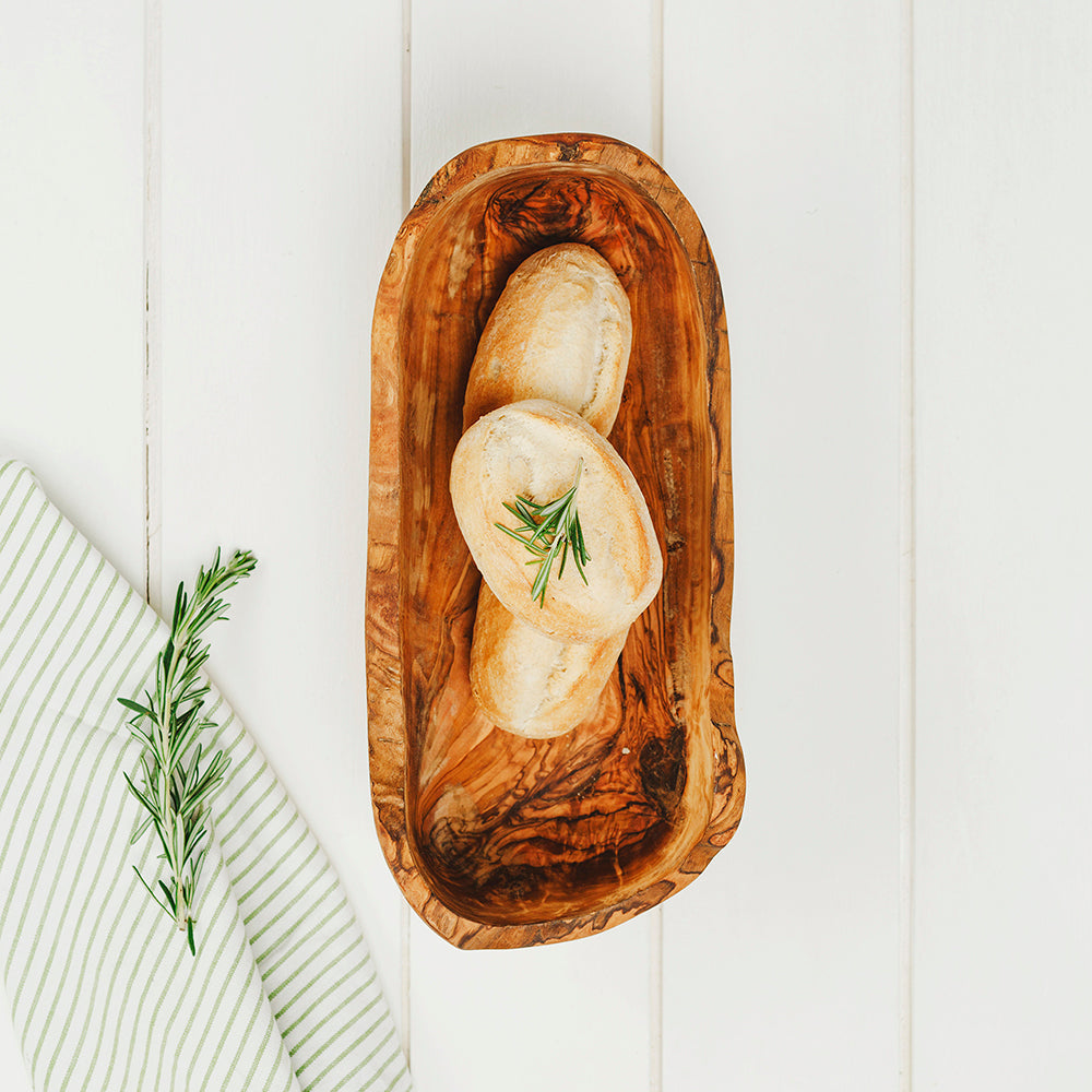 Olive Wood Rustic Bowl - Large