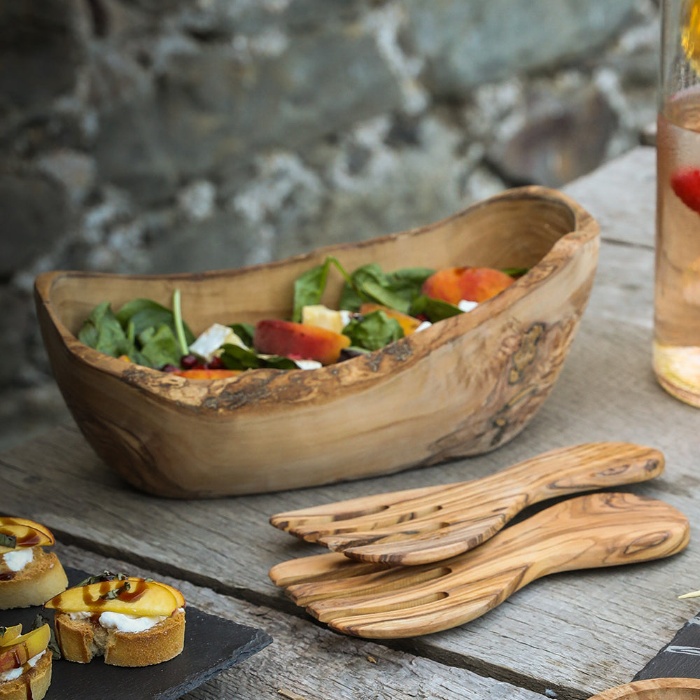 Olive Wood Rustic Bowl