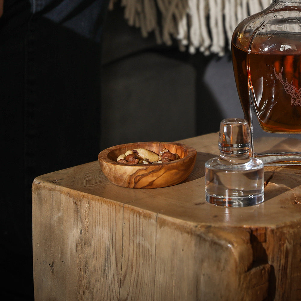 Olive Wood Round Dipping Bowl