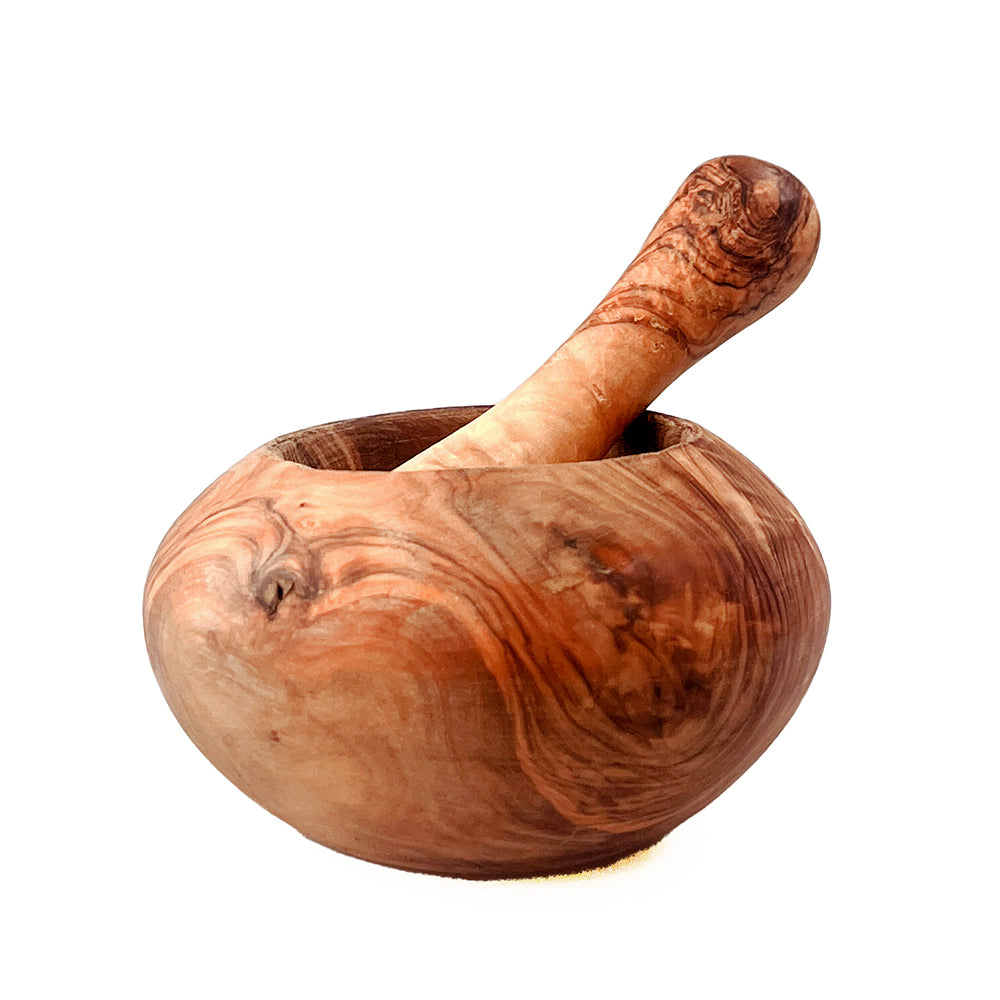Olive Wood Pestle & Mortar Set - Small