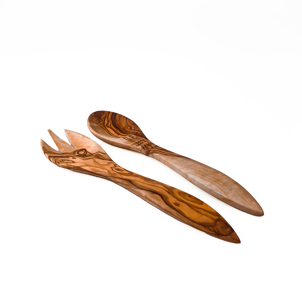 Olive Wood Salad Servers - Small