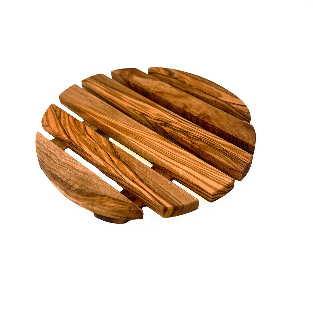 Olive Wood Round Trivet