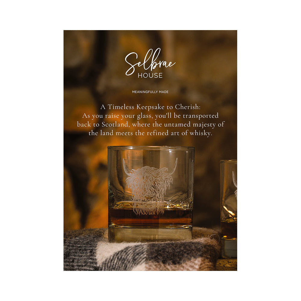 A6 POS CARD - Highland Cow Whisky Tumbler