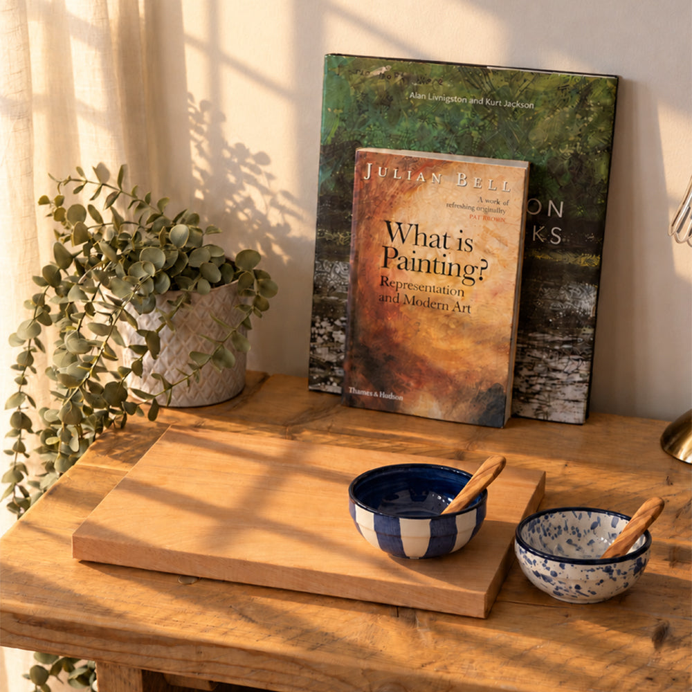Speckle Stripe Ceramic Bowl & Spoon Set