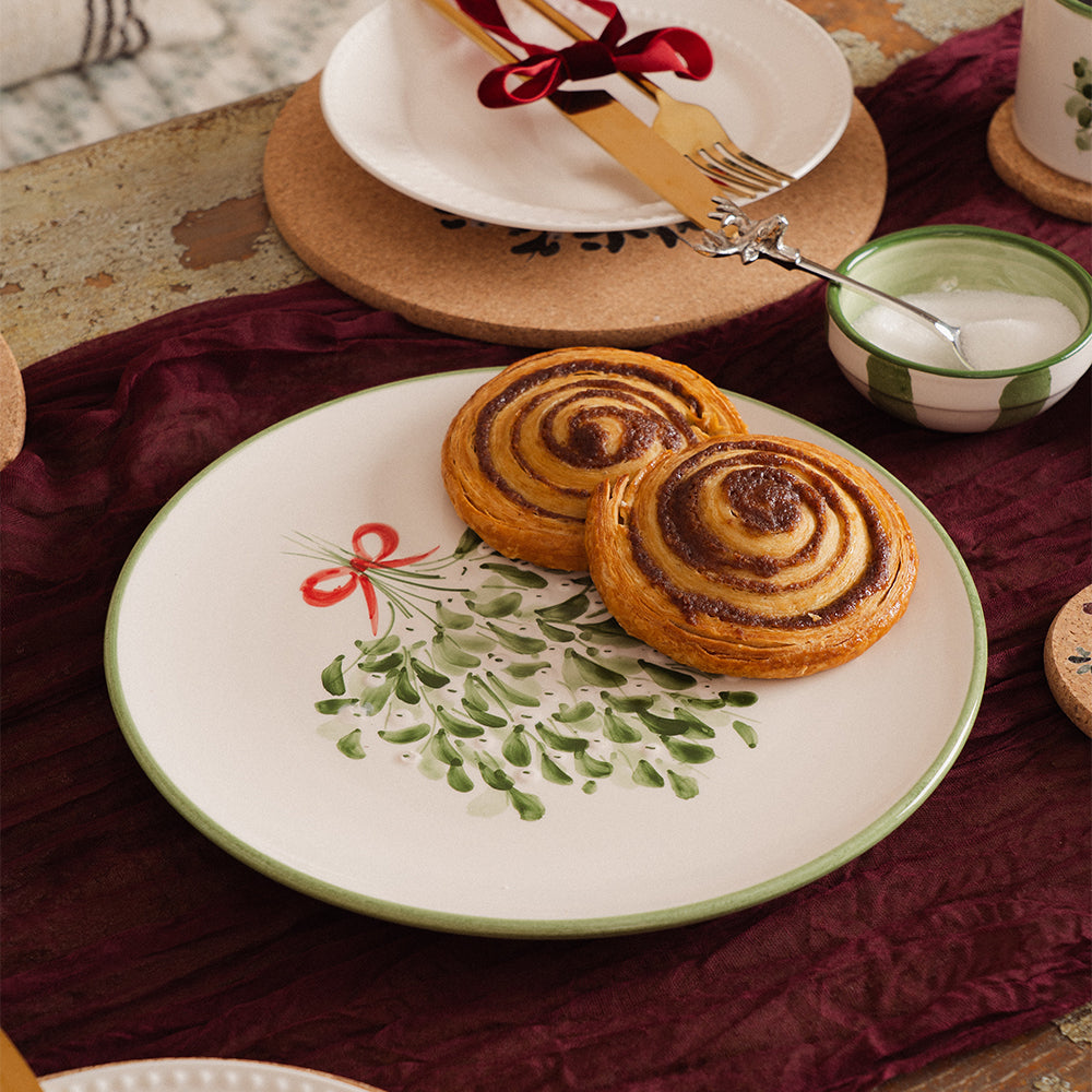 Mistletoe Ceramic Plate Large