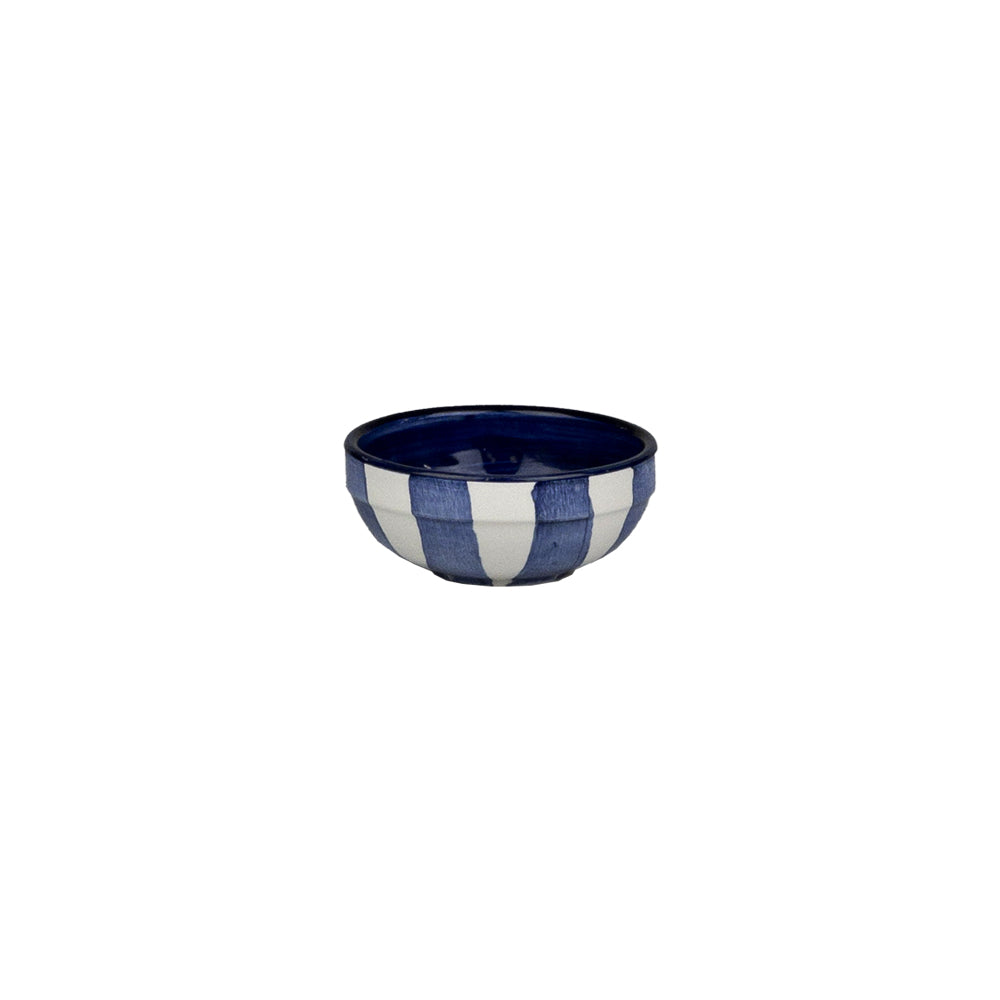 Blue Stripe Ceramic Dip Bowl