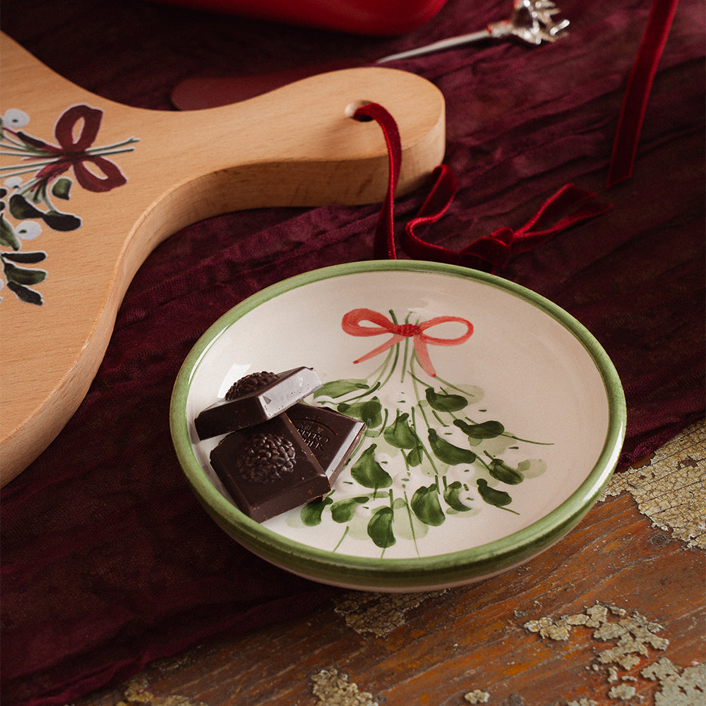 Mistletoe Mini Ceramic Dish