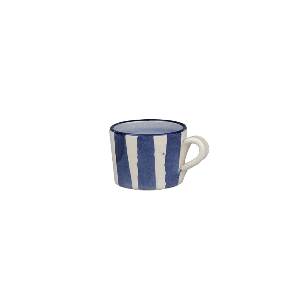 Blue Stripe Ceramic Espresso Cup
