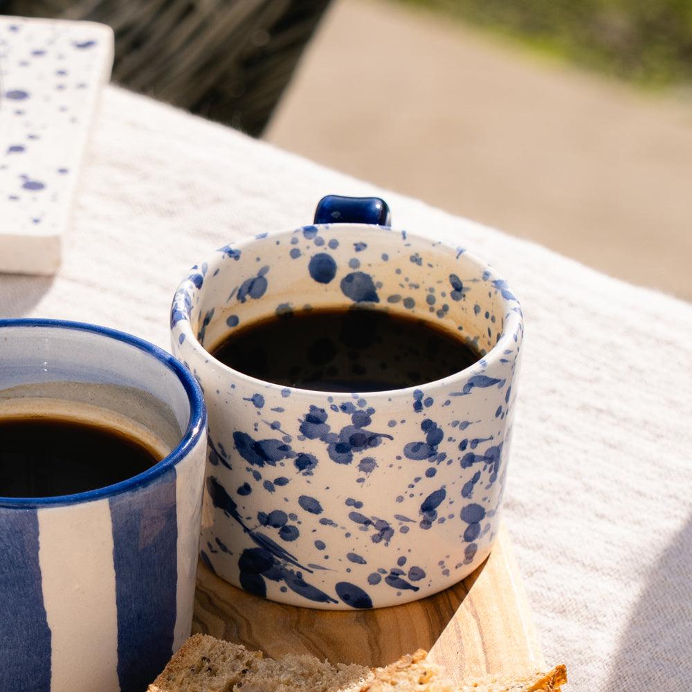 Blue Speckle Ceramic Espresso Cup
