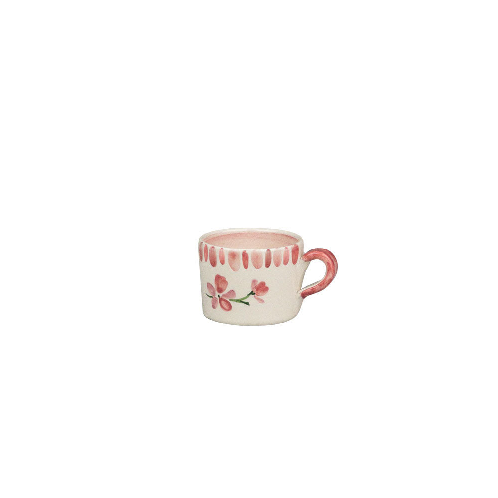 Pink Bloom Ceramic Espresso Cup