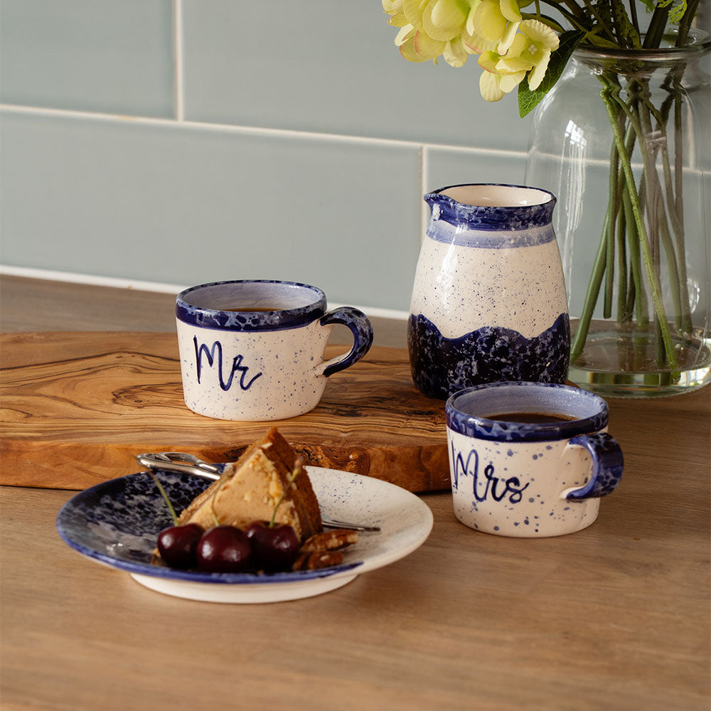 Mr & Mrs 2 Ceramic Espresso Cups