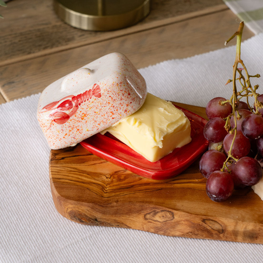 Red Lobster Mini Ceramic Butter Dish