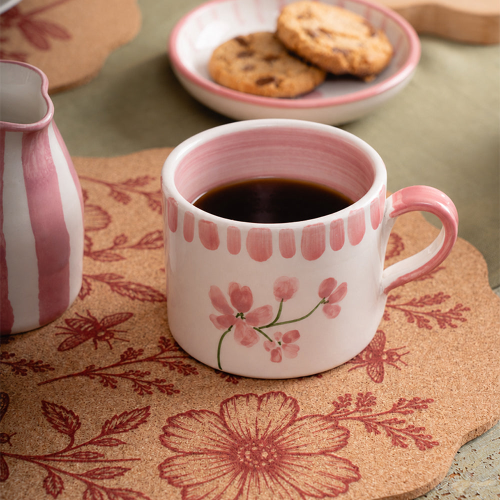 Pink Bloom Large Ceramic Mug