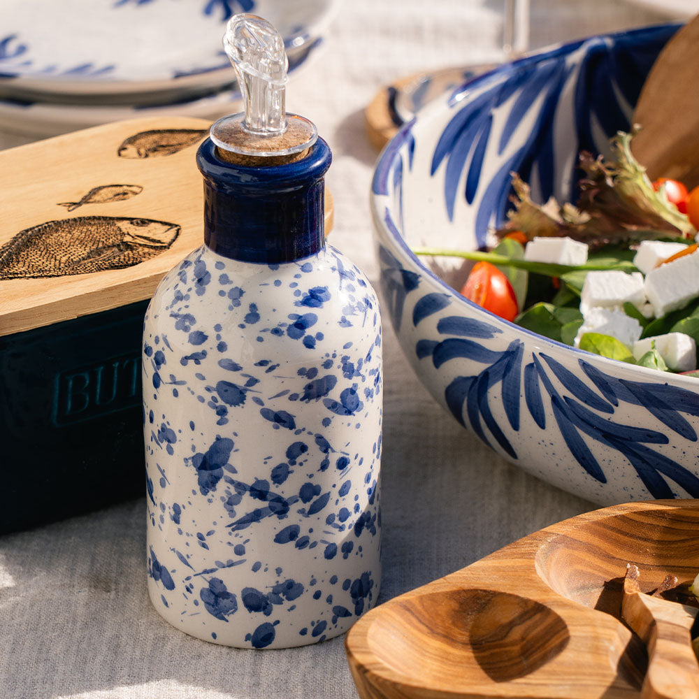 Blue Speckle Ceramic Oil Pourer