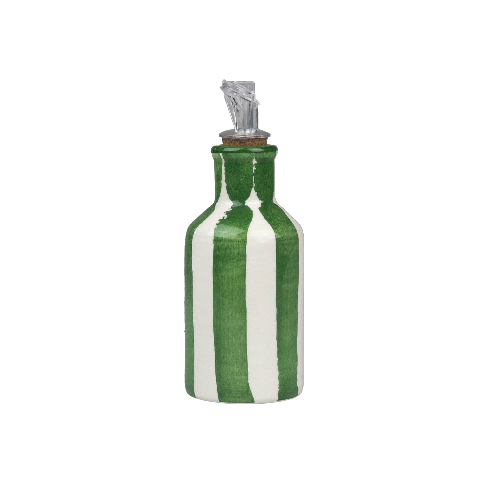 Green Stripe Ceramic Oil Pourer