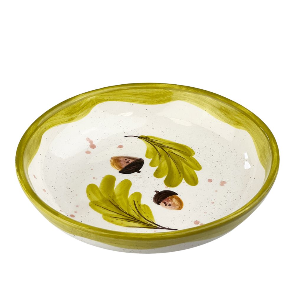 Autumn Acorns Medium Ceramic Serving Bowl