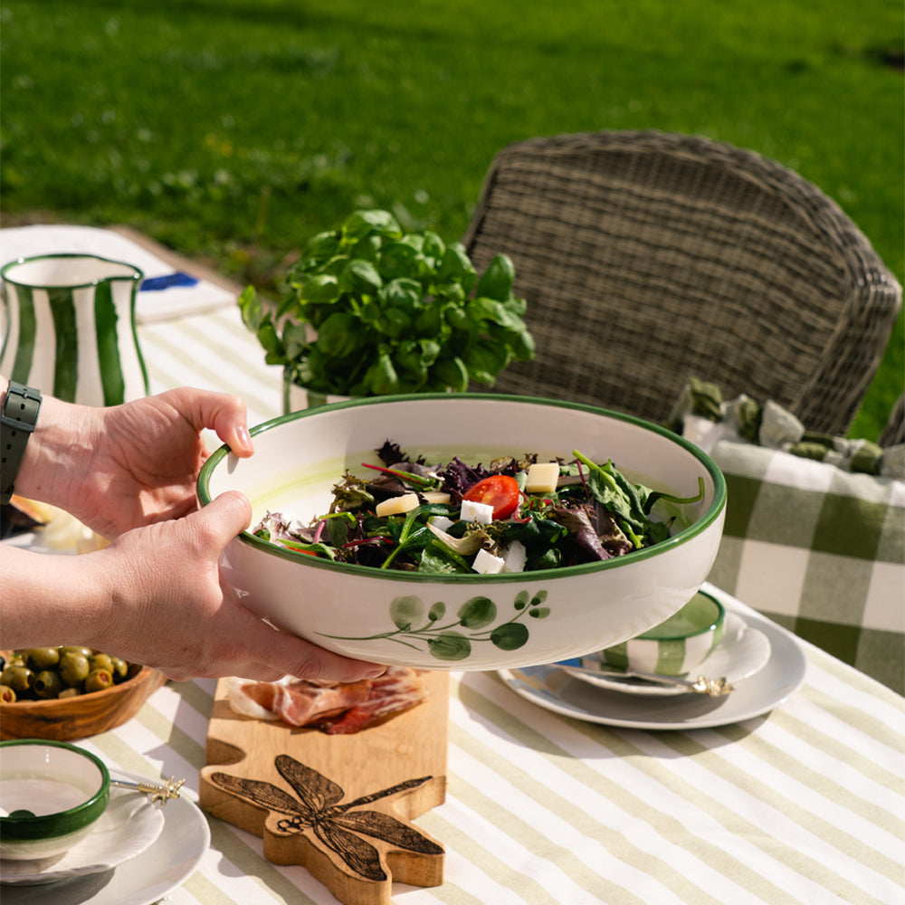 Flora Large Ceramic Salad Bowl