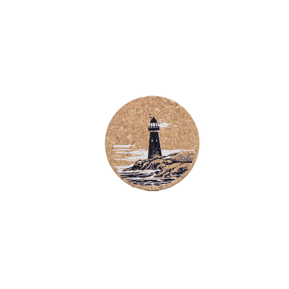 Lighthouse Cork Coaster
