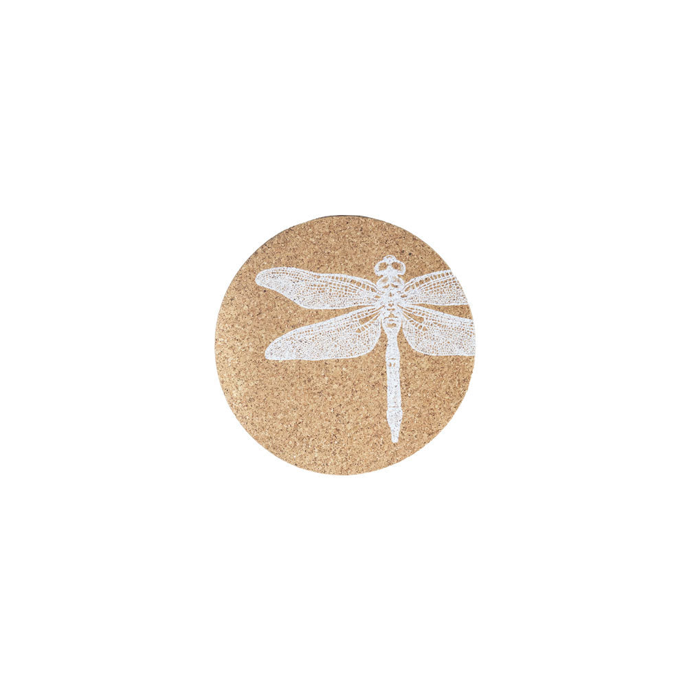 Dragonfly Single Cork Coaster