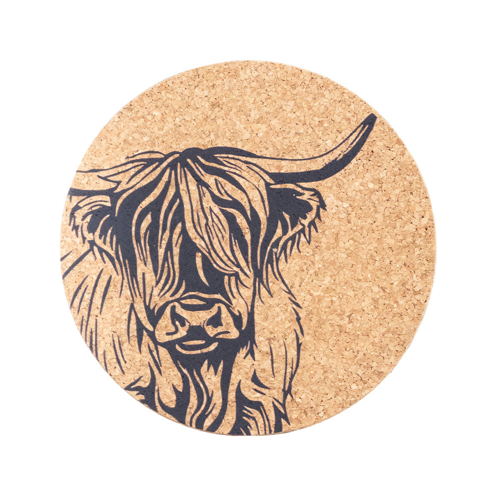 Highland Cow Cork Place Mat
