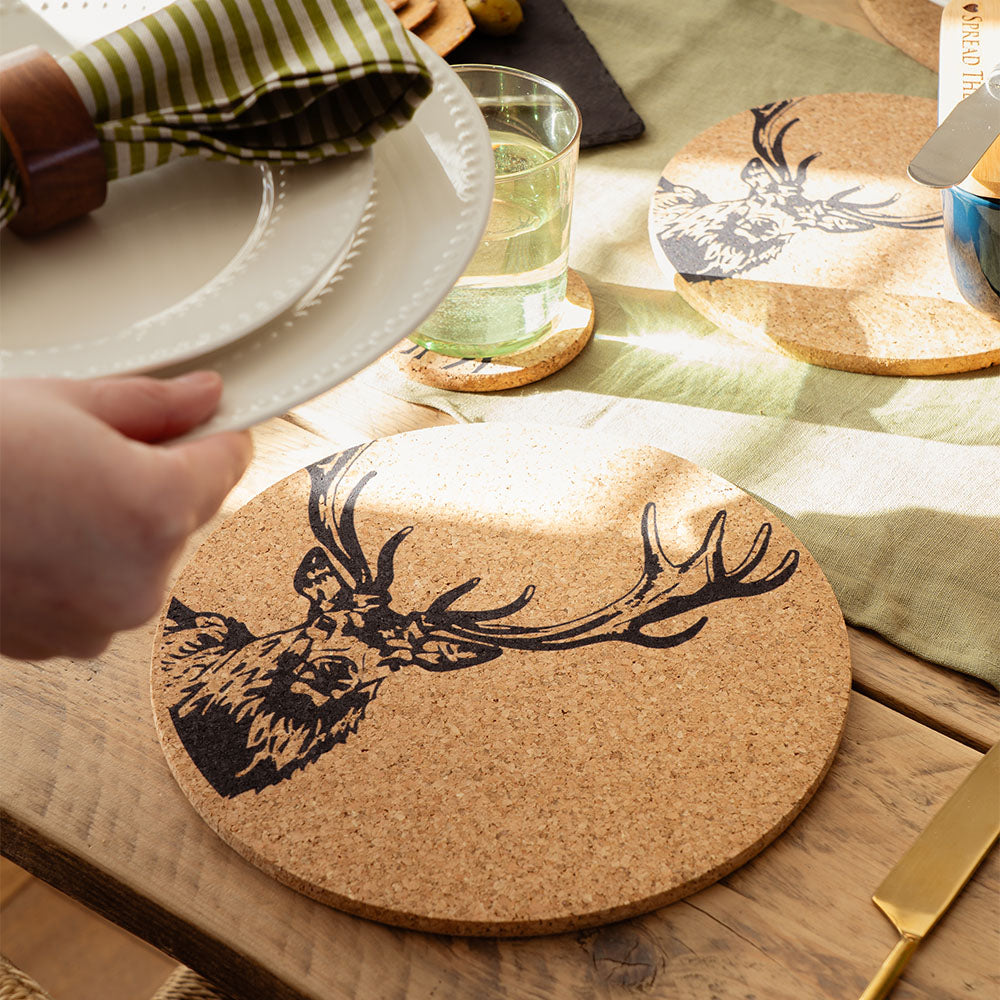 Stag Cork Place Mat