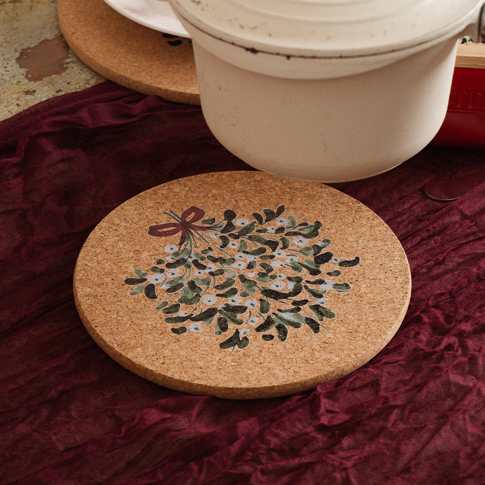 Mistletoe Cork Pot Stand