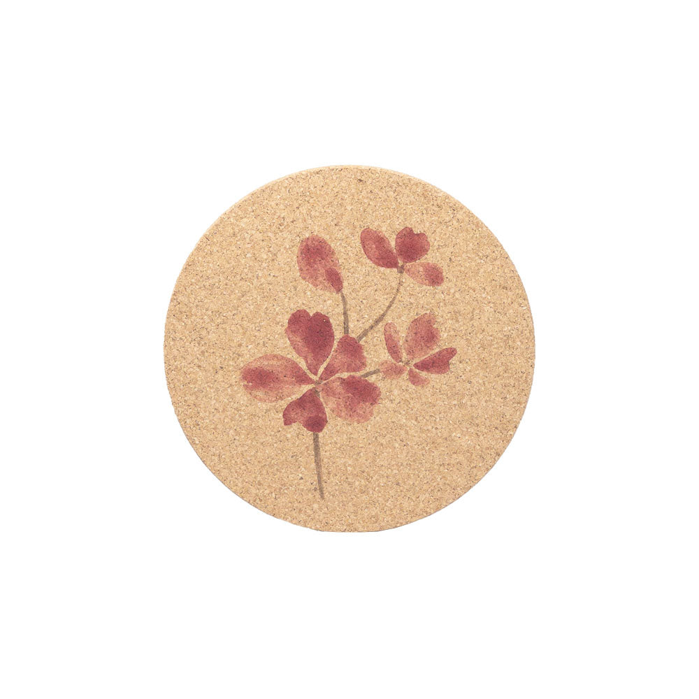 Cork Pot Stand - Pink Bloom