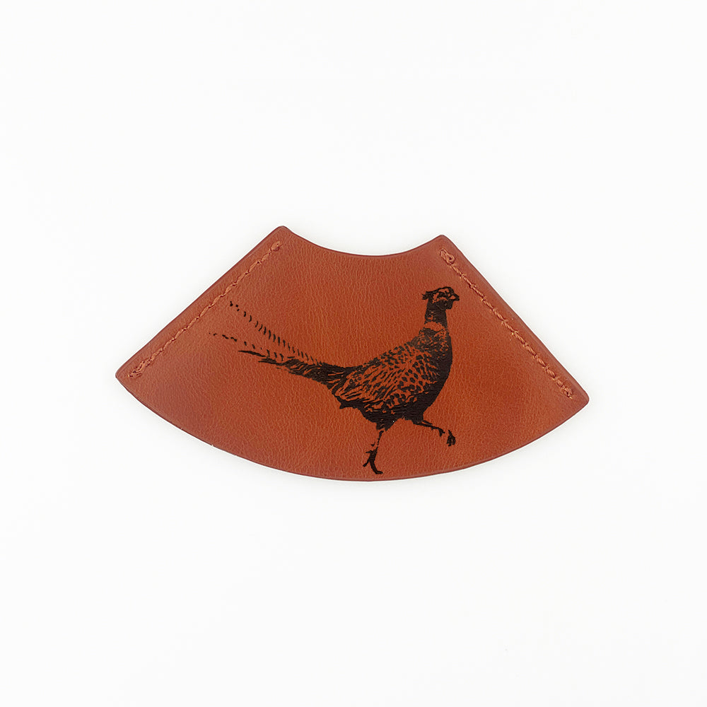Pheasant Leather Corner Bookmark