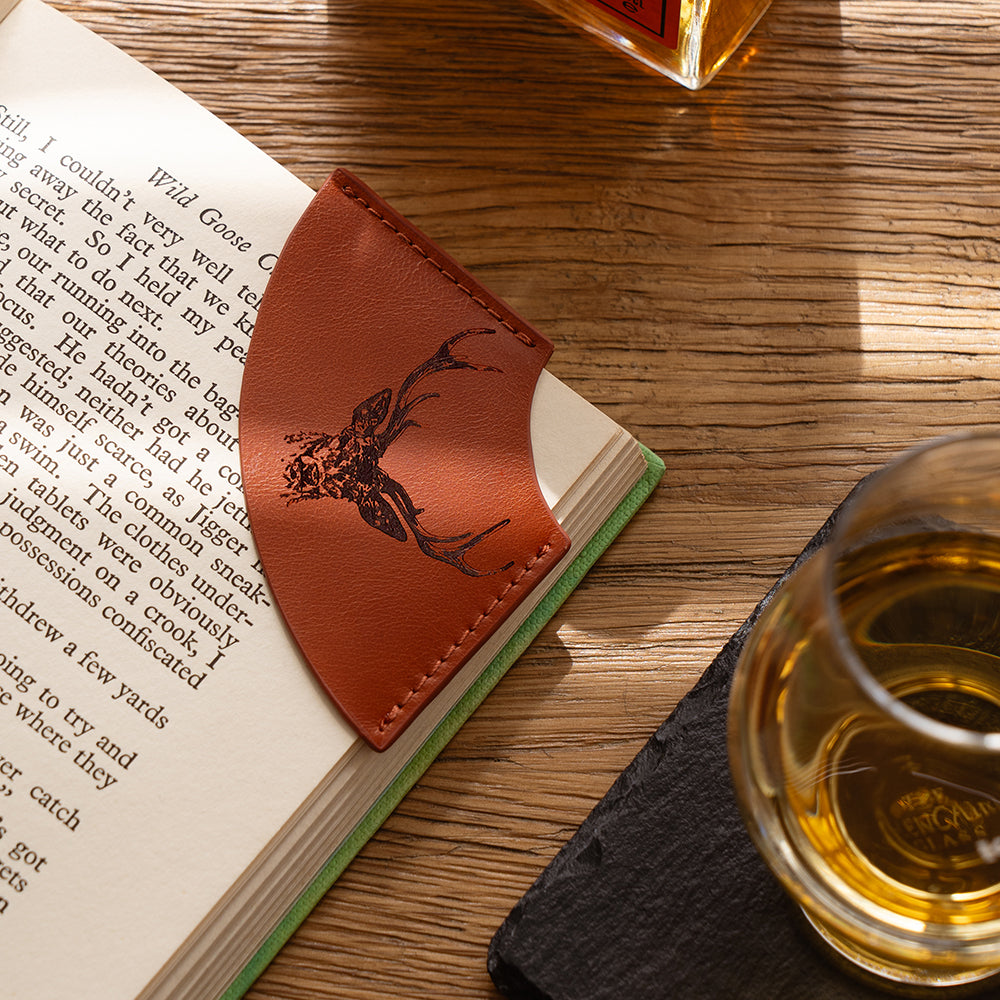 Stag Leather Corner Bookmark
