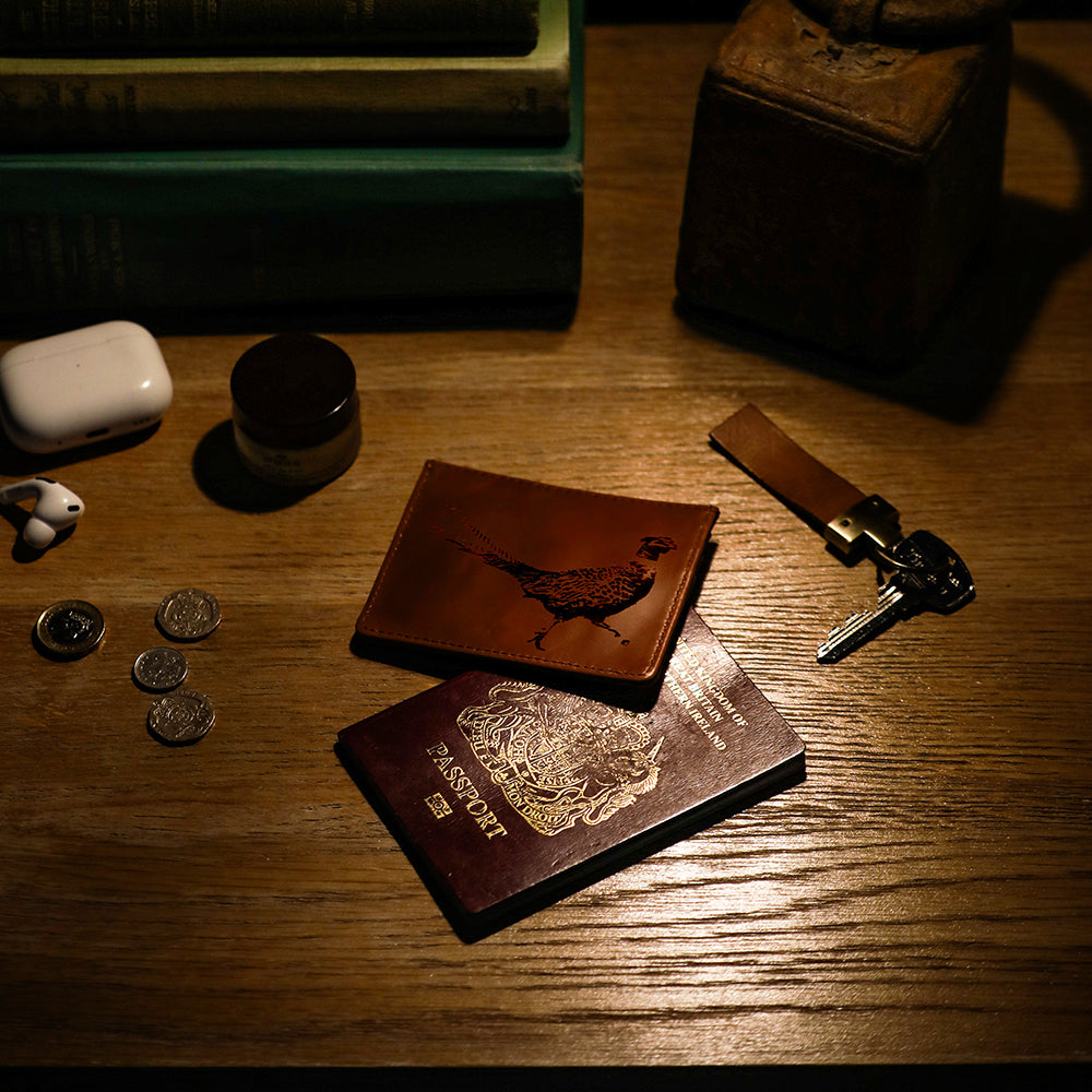 Pheasant Leather Card Wallet