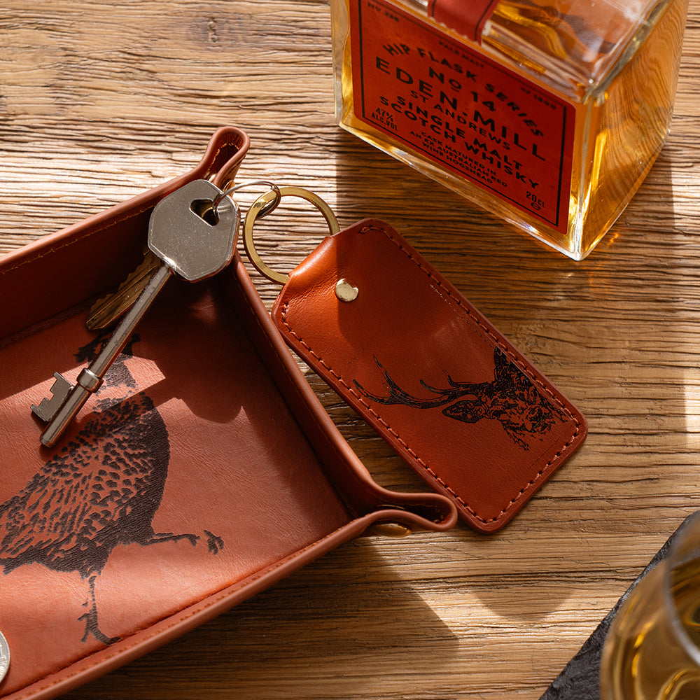 Stag Leather Keyring