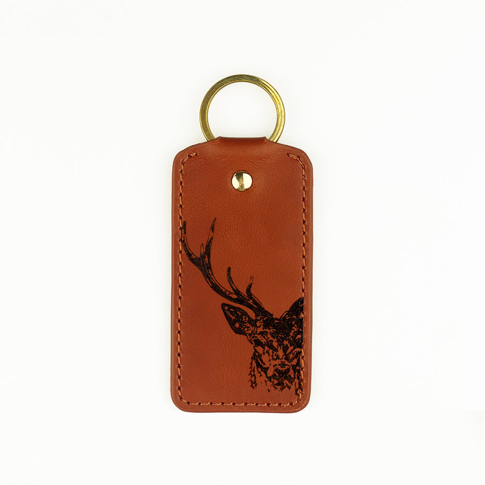 Stag Leather Keyring
