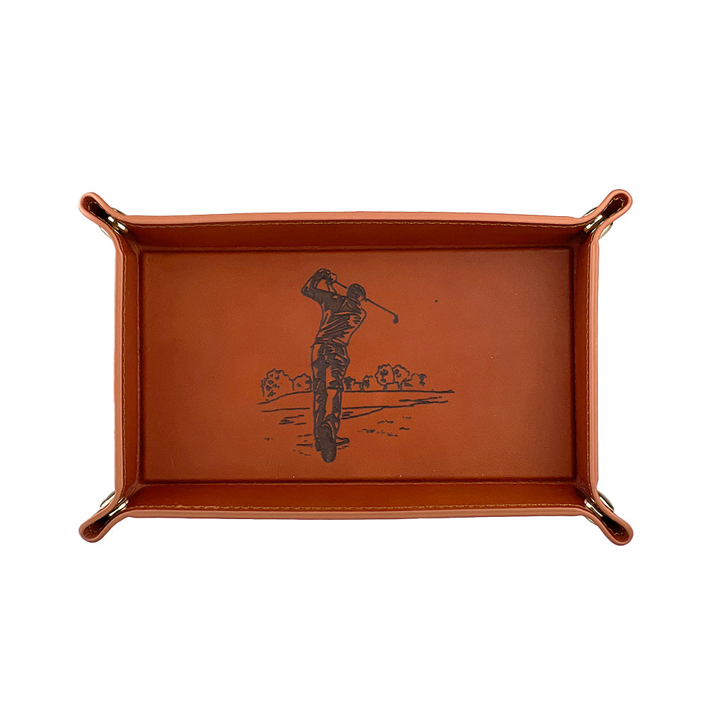 Golf Leather Trinket Tray