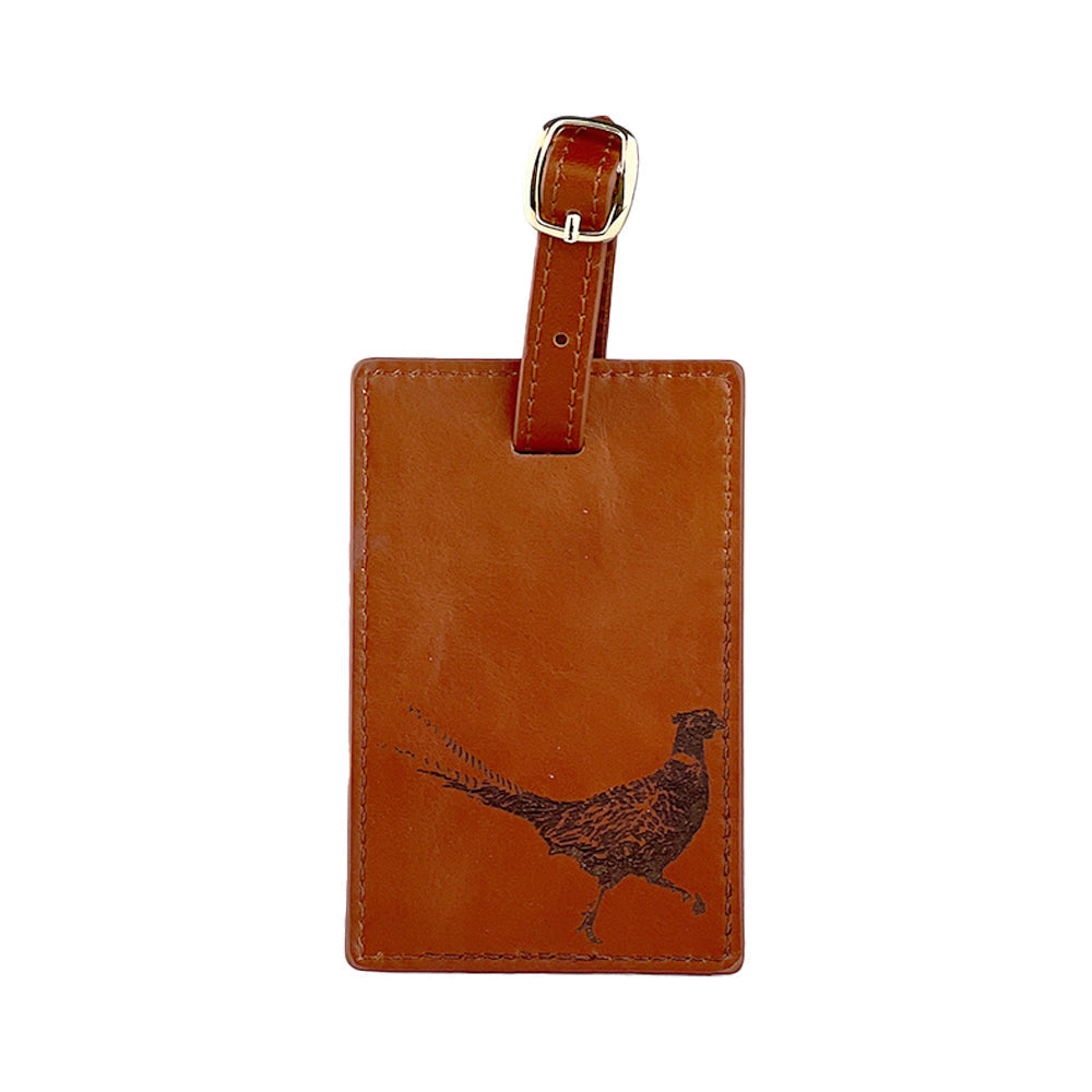 Pheasant Leather Luggage Tag